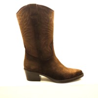 Bota campera encuero en cuero marrón VIGUERA