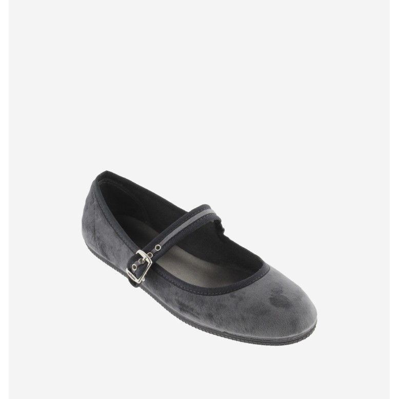 ballerina Victoria terciopelo gris