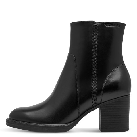 botín cuero negro tamaris