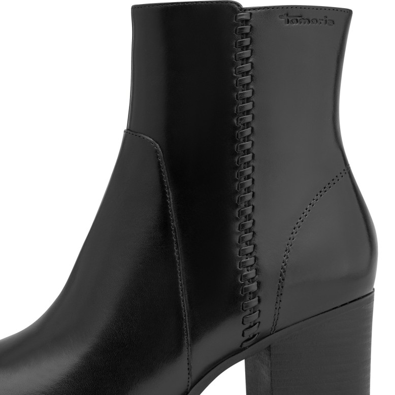botín cuero negro tamaris